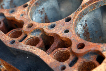 old rusty gear