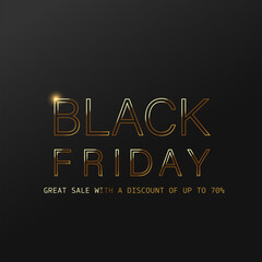 Black Friday sale background. Vector illustration
