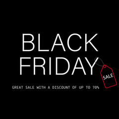 Black Friday sale background. Vector illustration