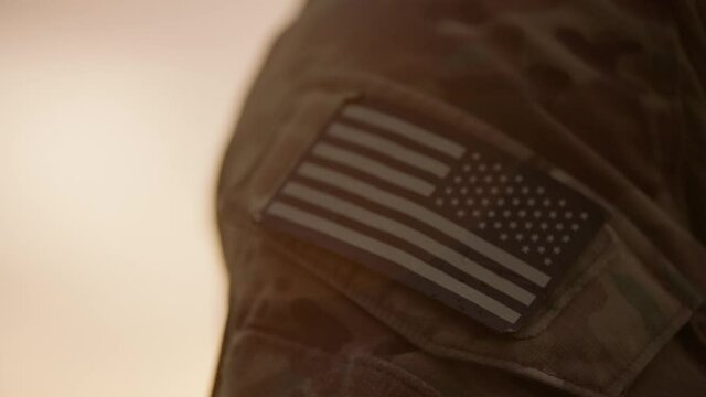 Arm patch on a soldier's uniform