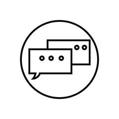 chat icon outline style for your design