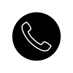 telephone icon glyph style for your design