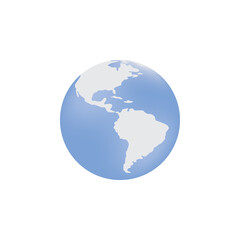 Naklejka premium Earth logo template element or globe blue sign vector illustration isolated.