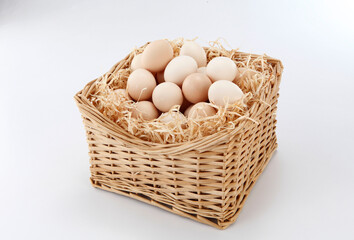 eggs in basket.