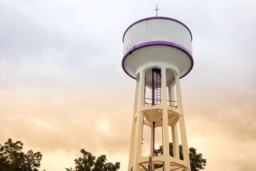 water tower in the city