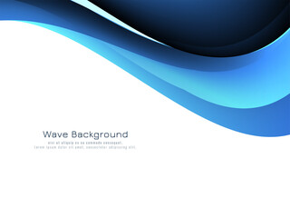 Abstract blue wave style background