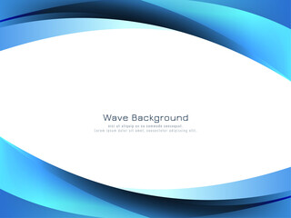 Abstract blue wave style background