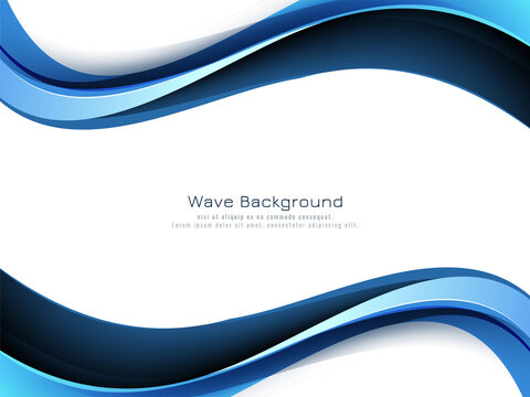Abstract blue wave style background