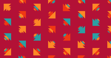 Abstract Color Halftone Dots generative art background illustration