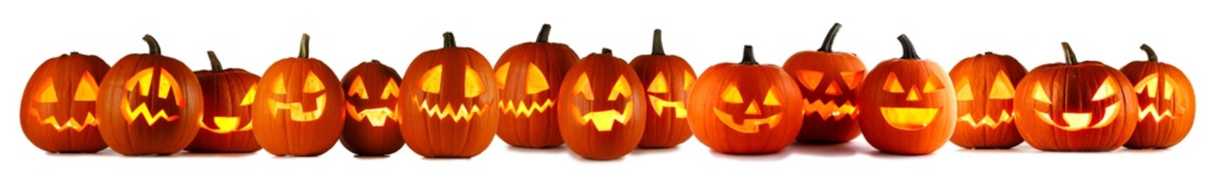 Halloween Pumpkins isolated on white