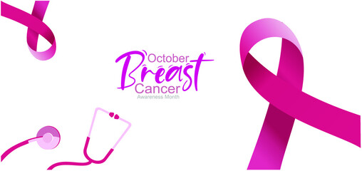 The pink ribbon symbolizes World Breast Cancer Day.