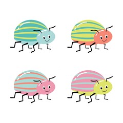 Insect vector collection. Insect icons. Vector illustration on a white background.