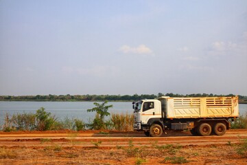 Fototapeta premium truck on the road