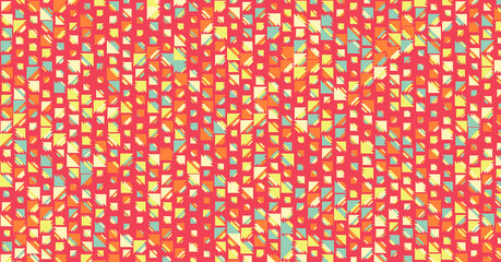 Abstract Color Halftone Dots generative art background illustration