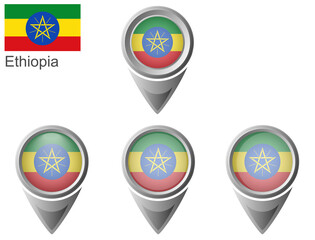 territory icon or country flag of Ethiopia
