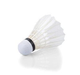 Fototapeta na wymiar White Feather Shuttlecocks Badminton isolated on white