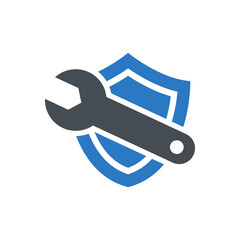 Shield and wrench icon