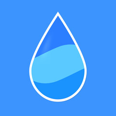 Water drop icon, graphic design template, vector illustration
