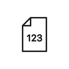 File icon on white background. Vector