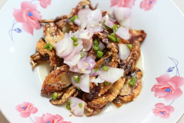 fried fish with rice