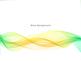Colorful wave design modern background