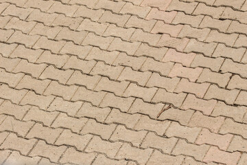 Street tiles at a hot afternoon