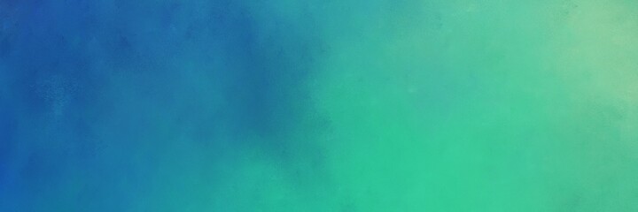 abstract colorful gradient background and light sea green, strong blue and teal blue colors. can be used as card, banner or header