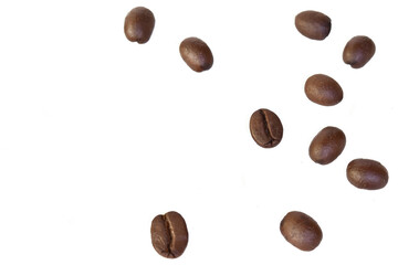 Coffee beans isolated on white background