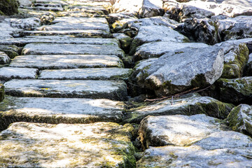 Der Steinige Weg des Lebens am Ufer entlang