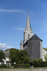 Fototapeta na wymiar religion eglise clocher croix toit catholique