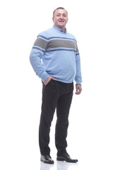Fototapeta premium in full growth. portrait of a smiling mature man