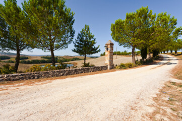 Driveway to the Italian manor house