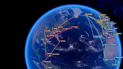 GPS Navigation, Localization in North America.