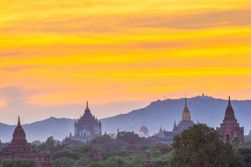 Bagan cityscape of Myanmar in asia