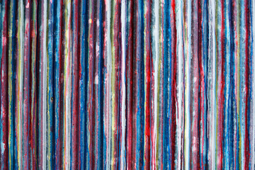 colorful stripe on corrugate metal sheet