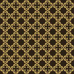 seamless pattern with golden flowers
