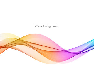 Colorful dynamic wave design stylish background