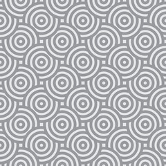 Seamless Pattern with Grey Circles. Flat Design Retro Background.