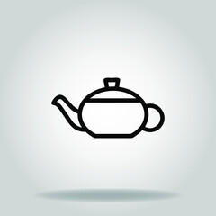 kettle icon or logo in  outline
