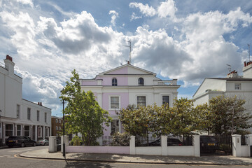 Colourful houses in London's Notting Hill district
