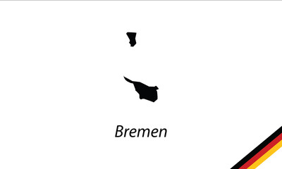 Bremen map state region vector illustration