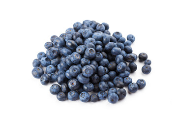 heap of blueberries isolated on white background