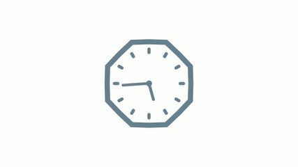 Amazing aqua gray color counting clock icon on white background,Best clock icon