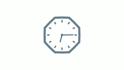 Amazing aqua gray color counting clock icon on white background,Best clock icon