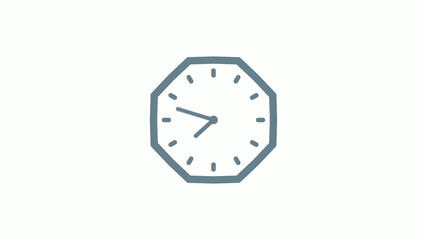 Amazing aqua gray color counting clock icon on white background,Best clock icon