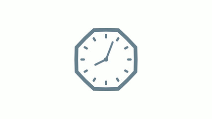 Amazing aqua gray color counting clock icon on white background,Best clock icon