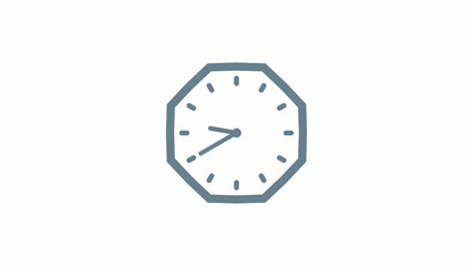 Amazing aqua gray color counting clock icon on white background,Best clock icon