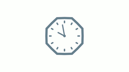 Amazing aqua gray color counting clock icon on white background,Best clock icon