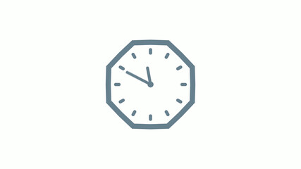 Amazing aqua gray color counting clock icon on white background,Best clock icon