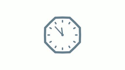 Amazing aqua gray color counting clock icon on white background,Best clock icon